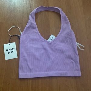 Aritzia Sunday Best Halter Neck Crop Top